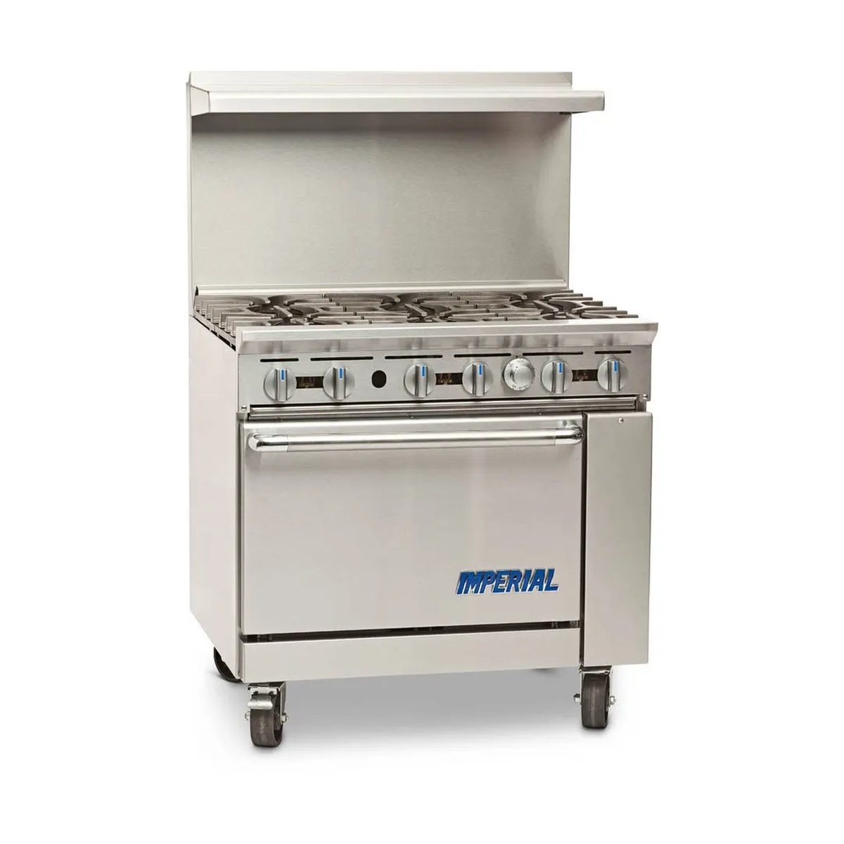 Imperial IR-6-XB 36 inch six burner natural gas range with cabinet base