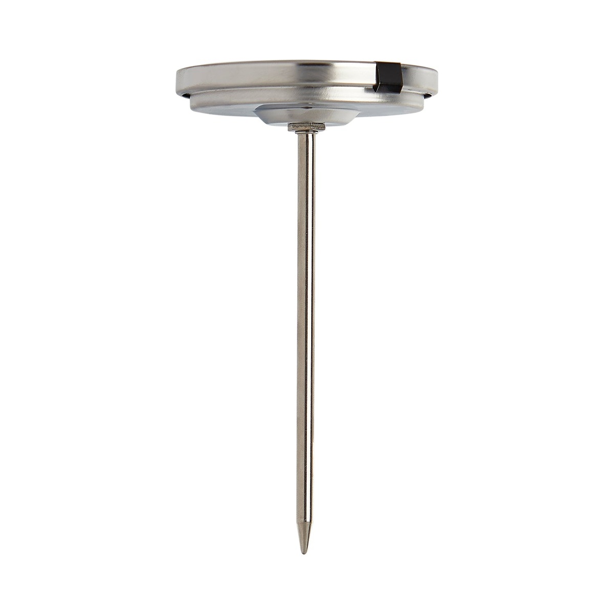 CDN IRM200-GLOW thermometer side profile view showing full stainless steel probe stem and housing depth