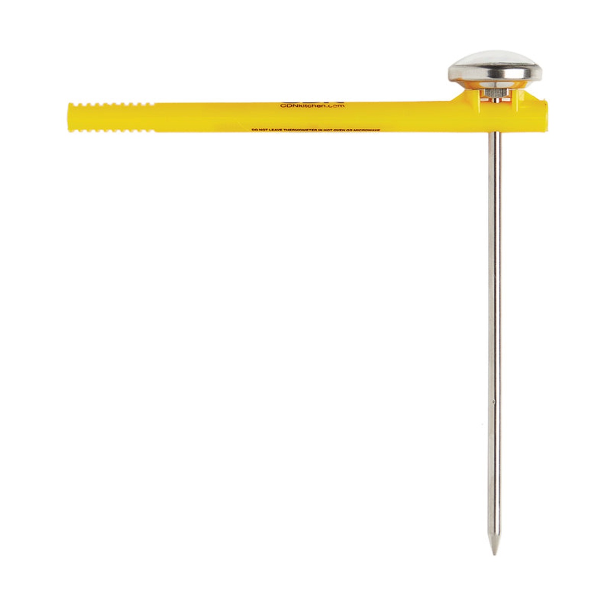 CDN IRT550 thermometer with sheath extended horizontally demonstrating the built-in calibration wrench function