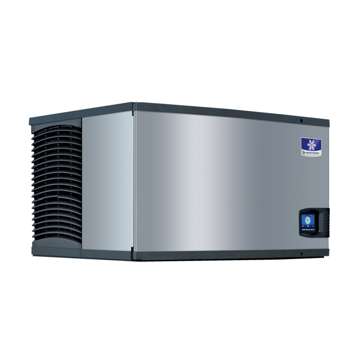 Manitowoc Indigo NXT ice machine head unit showing stainless steel DuraTech exterior and easyTouch display