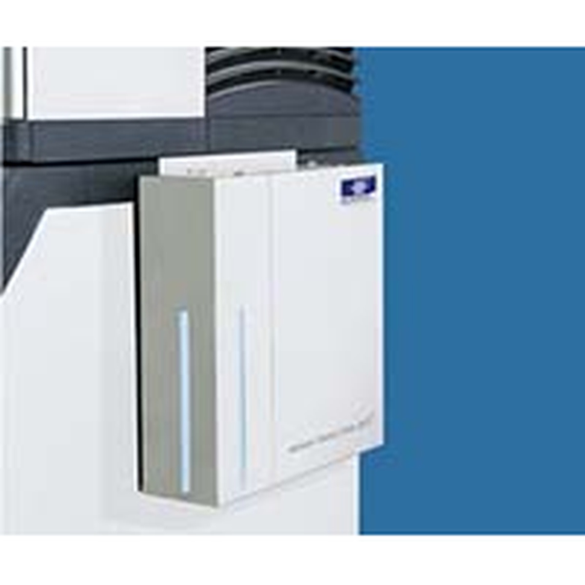 Automatic Cleaning System accessory mounted to the side of a Manitowoc ice machine