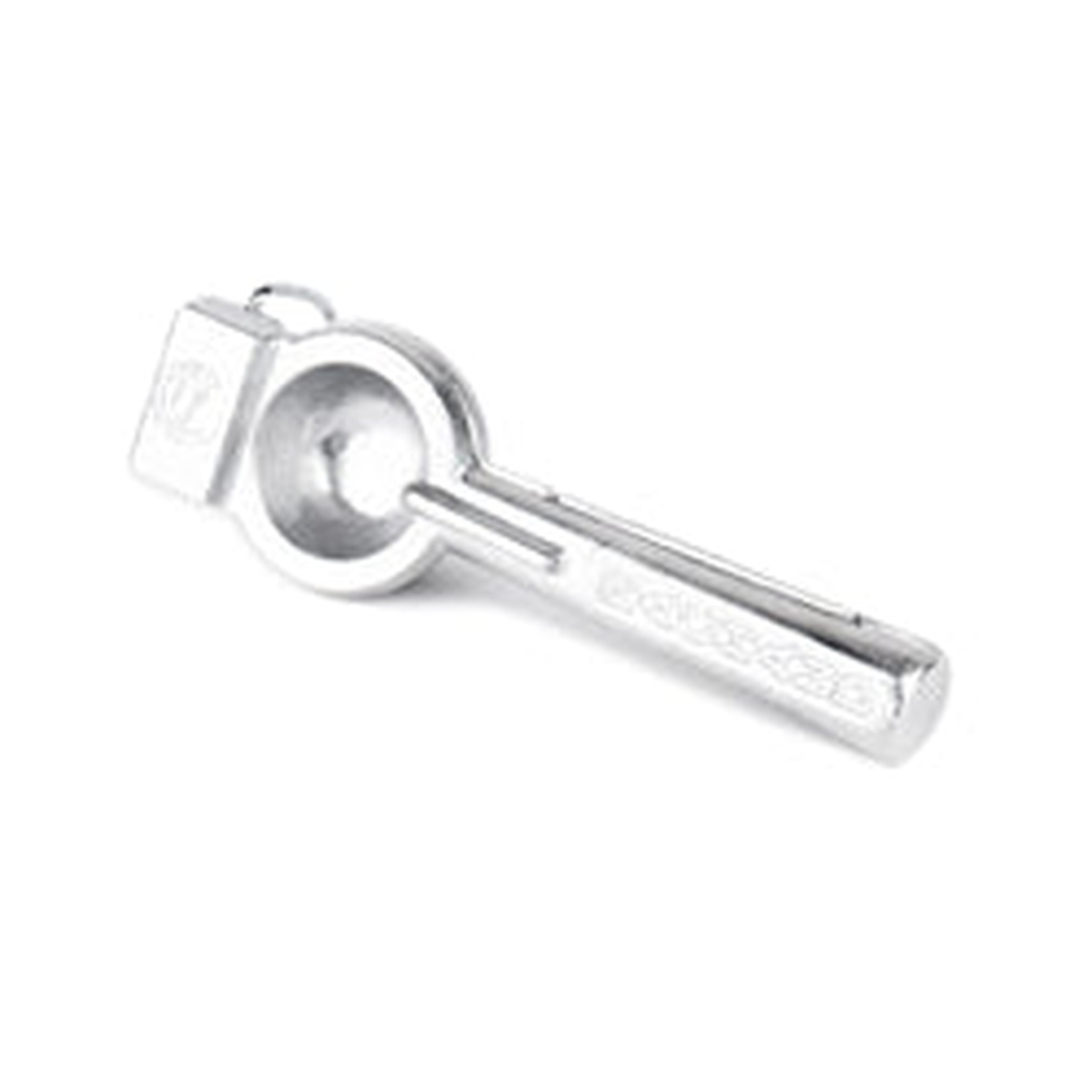 Ra Chand J195 cast aluminum lemon and lime squeezer, 8-5/8 inch length, shown on white background