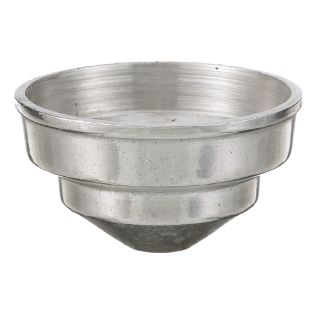 Ra Chand J210BS metal strainer cone replacement part, bowl-shaped with ridged sides on white background