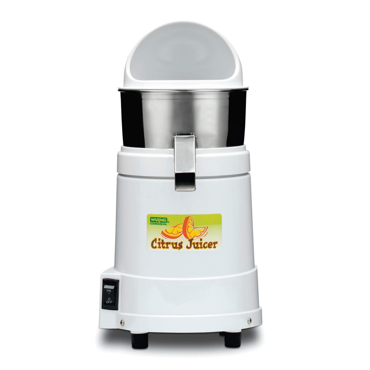 Waring JC4000 heavy-duty citrus juicer with stainless steel juice collector