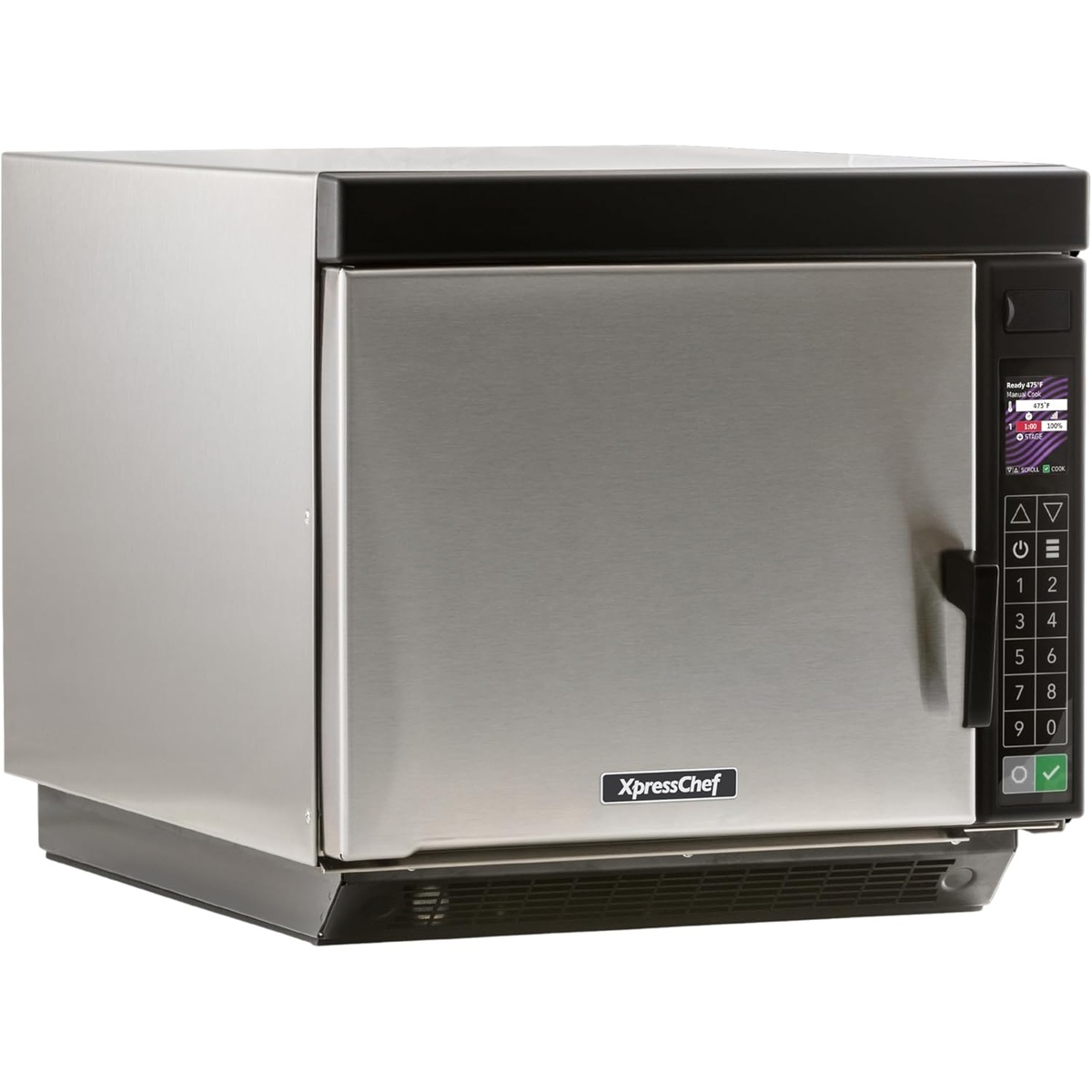 XpressChef JET14 commercial countertop combination oven with stainless front and right-side control panel