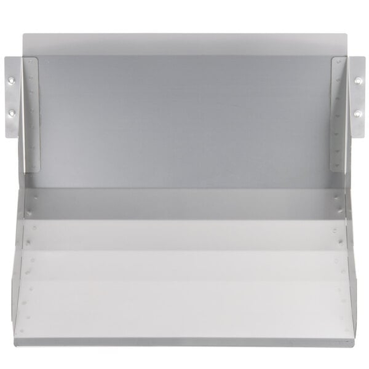 Manitowoc K-00347 ice deflector front view showing mounting tabs and flat deflection panel