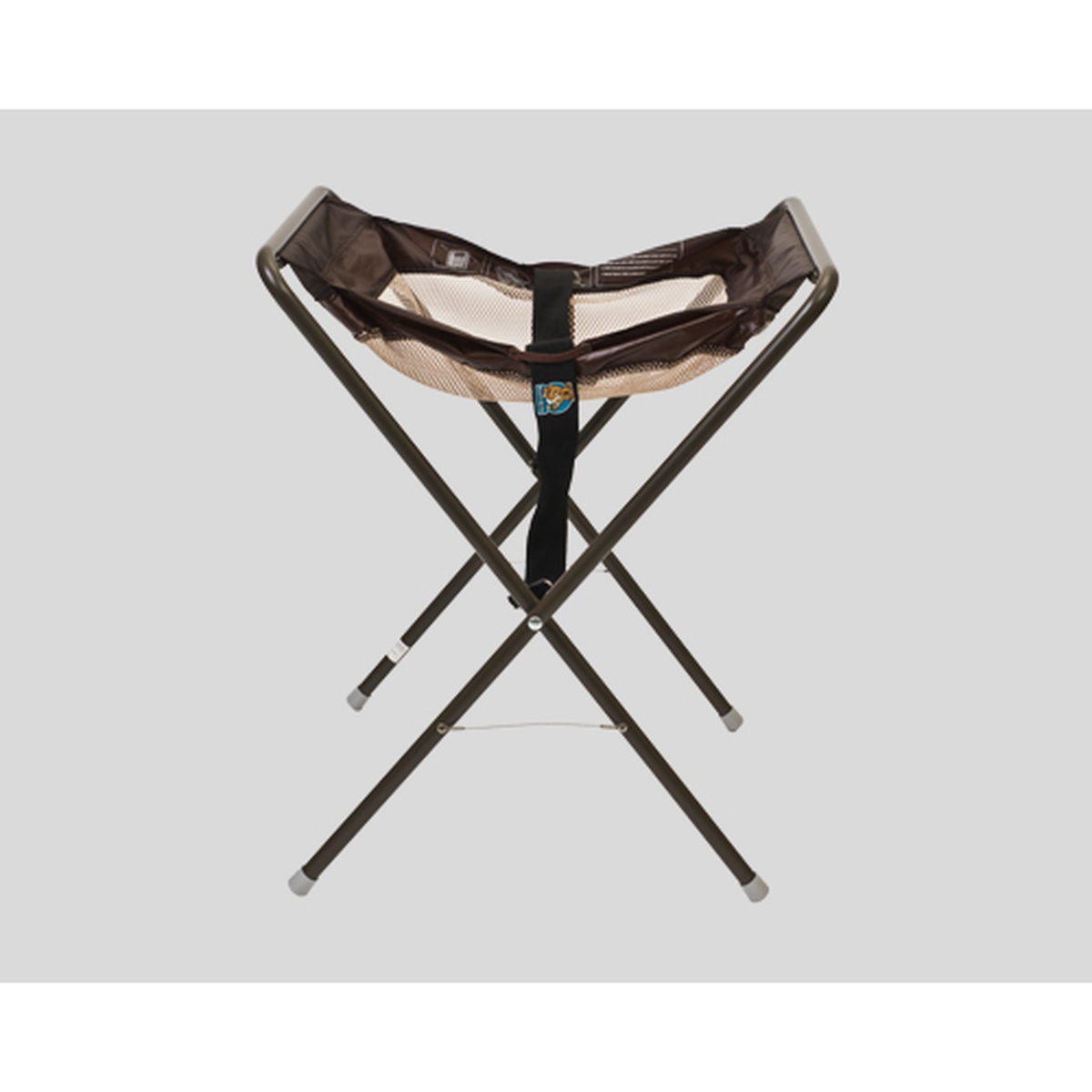 Koala Kare KB115 Infant Seat Kradle in brown with tubular steel frame and mesh sling