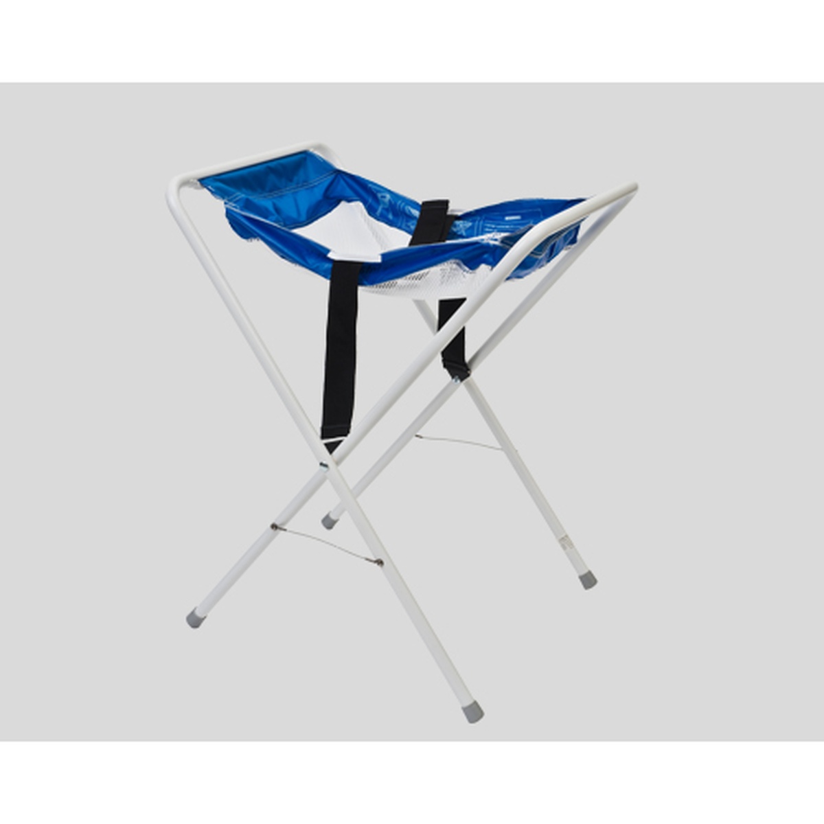 Koala Kare KB115 Infant Seat Kradle in blue and white with safety strap and folding steel legs