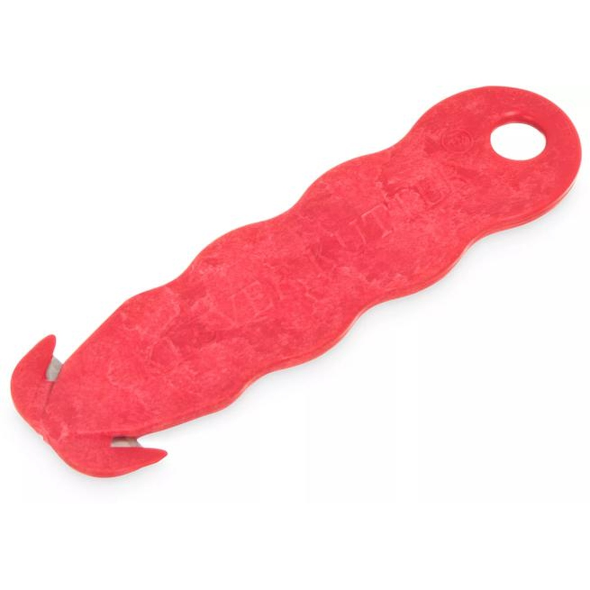 Red Klever Kutter carton opener showing ergonomic design