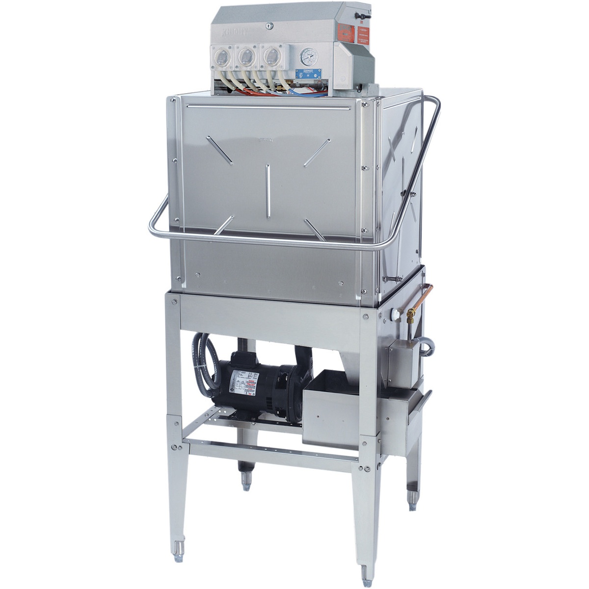 Knight KLE-175-GT upright dishwasher on stand
