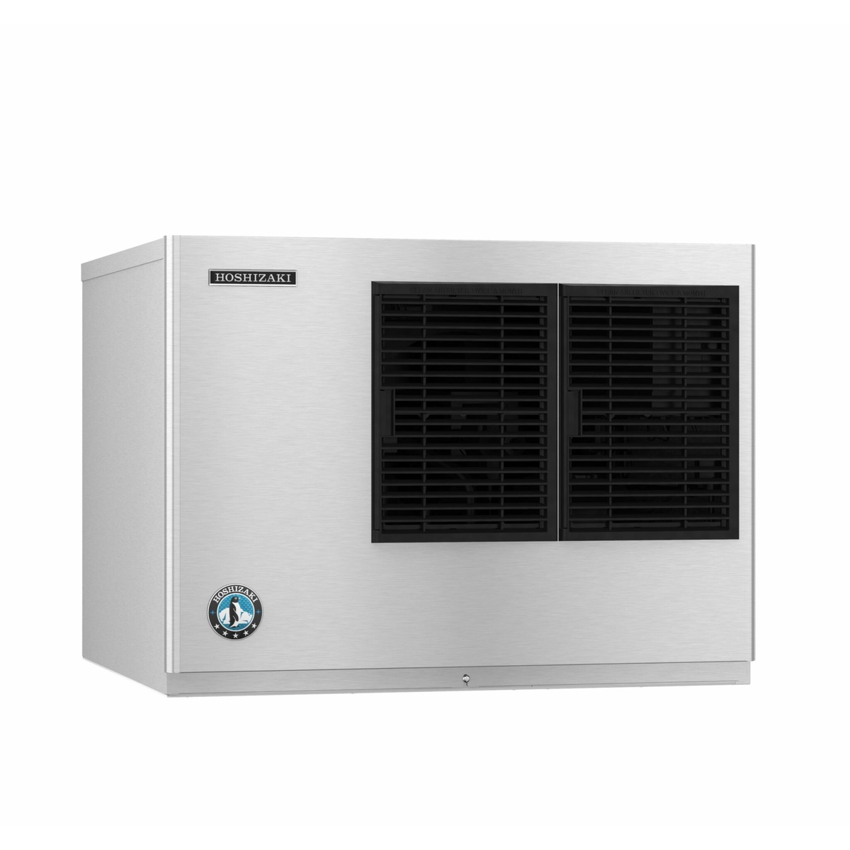 Hoshizaki KML-500MAJ Ice Machine Head showing stainless steel exterior and front ventilation