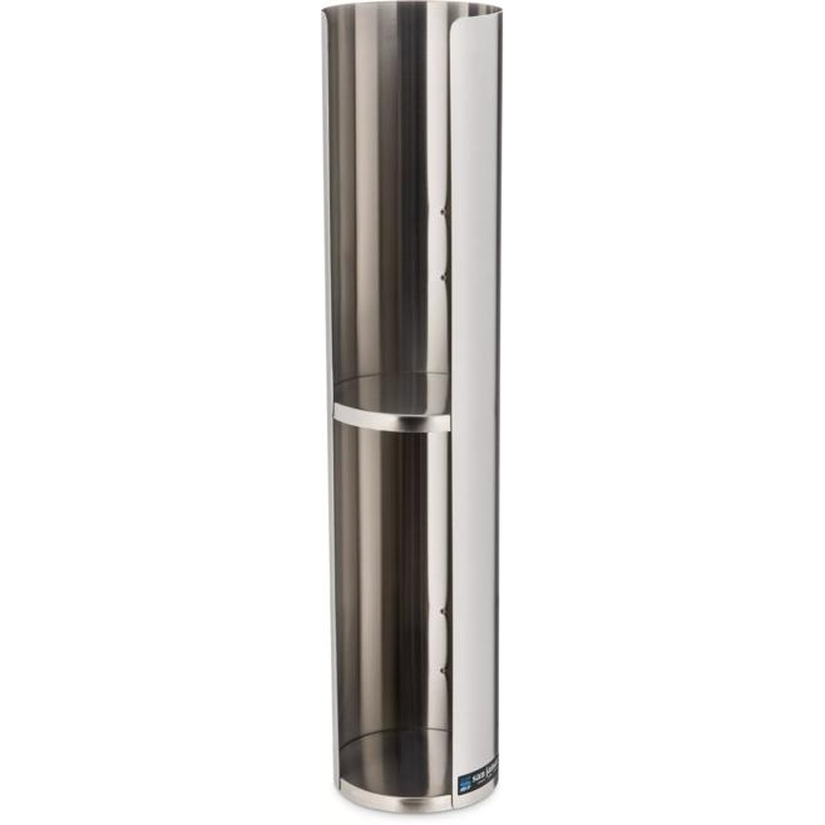 San Jamar L3502 double wall-mount stainless steel lid dispenser, full product view