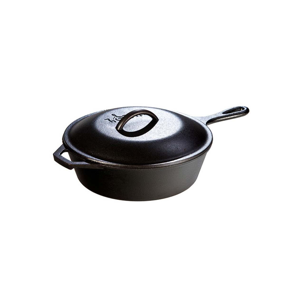 Lodge 3.2 Quart Pre-Seasoned Cast Iron Deep Skillet with Lid