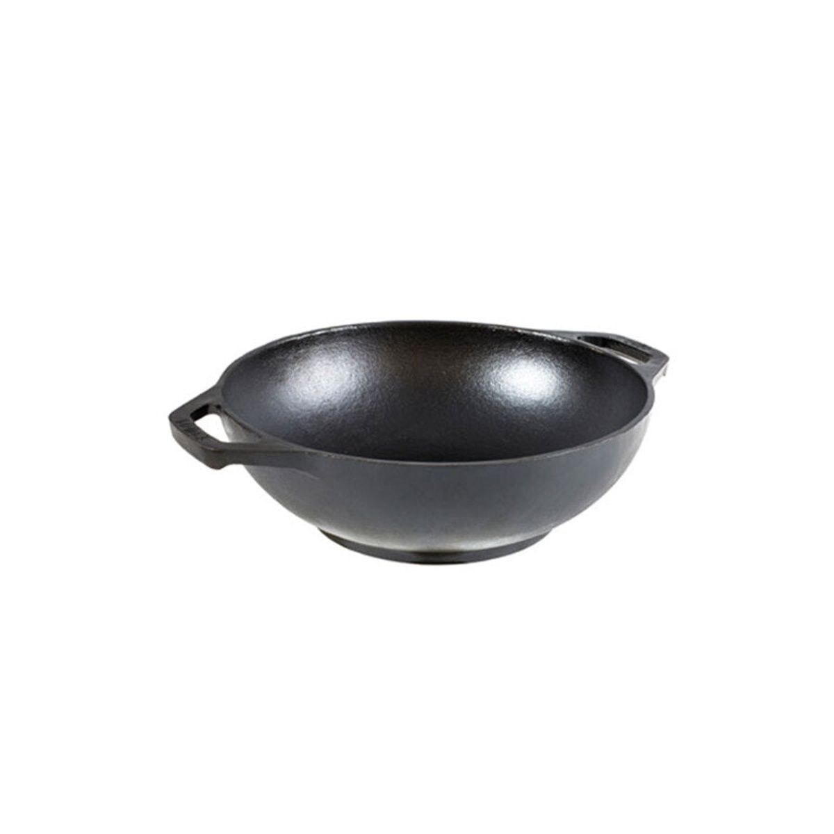 Lodge L9MW 9 inch cast iron mini wok with dual loop handles