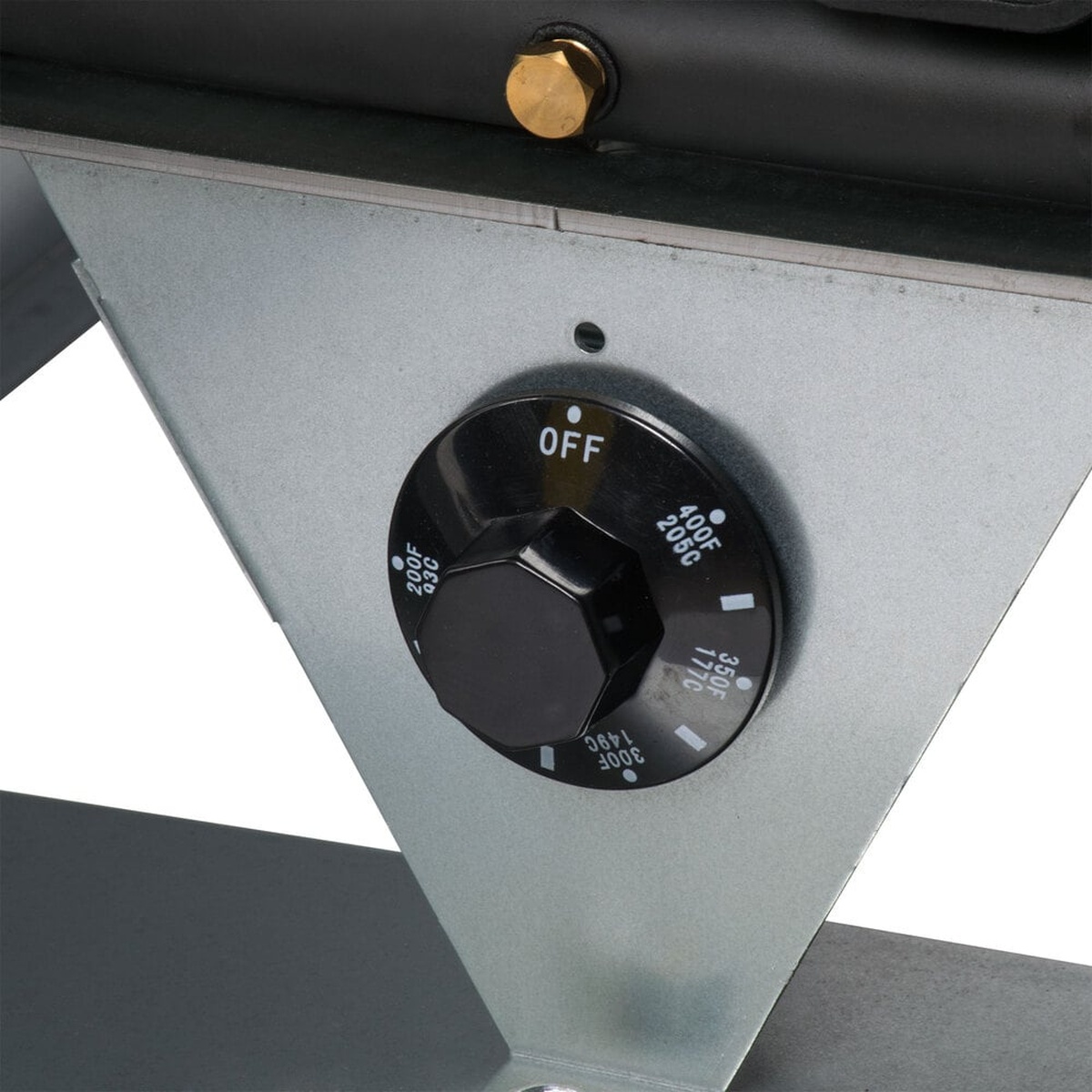 Close-up of Vulcan LG400 temperature control dial