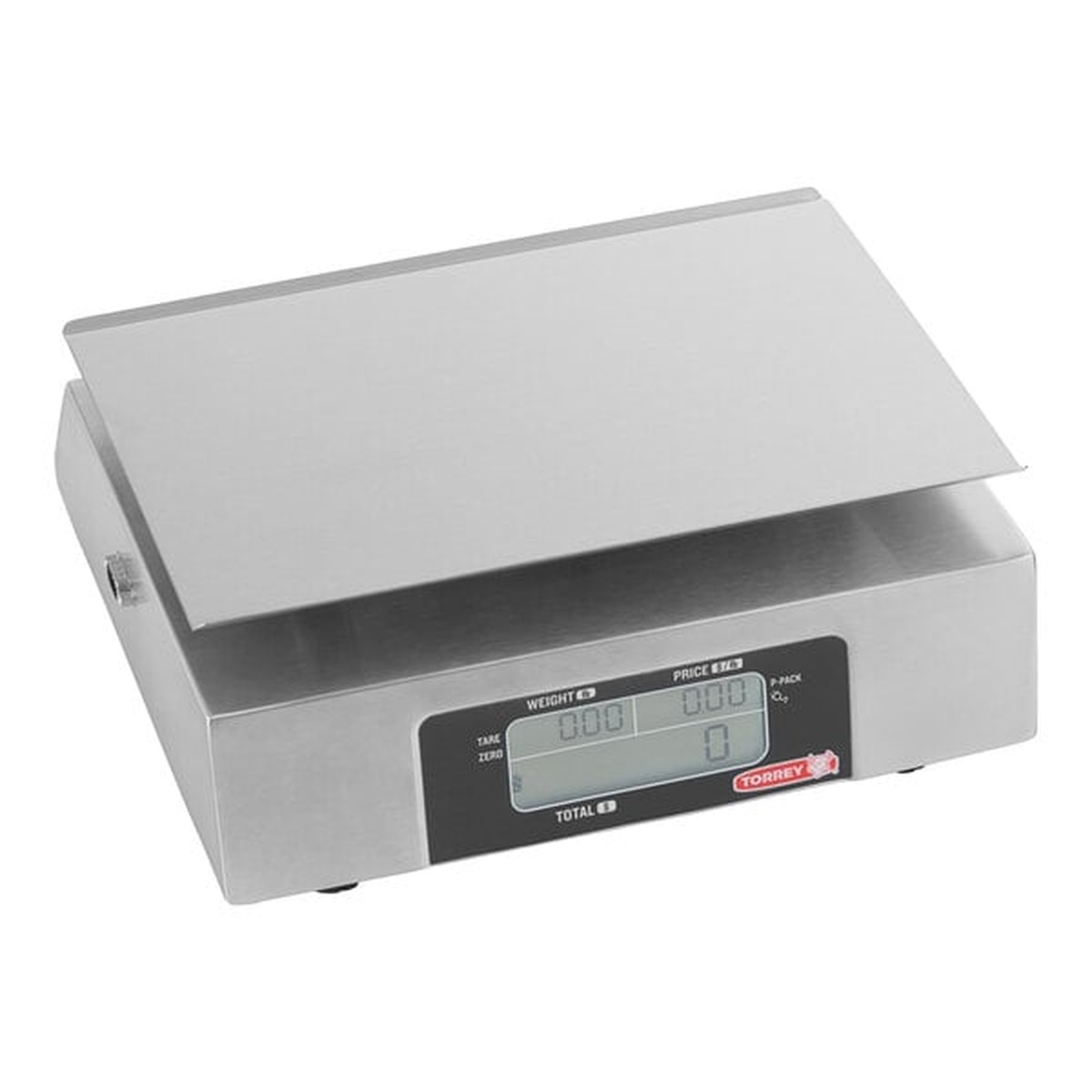 Torrey LPC-40L rear view showing customer-facing backlit LCD display and stainless steel construction