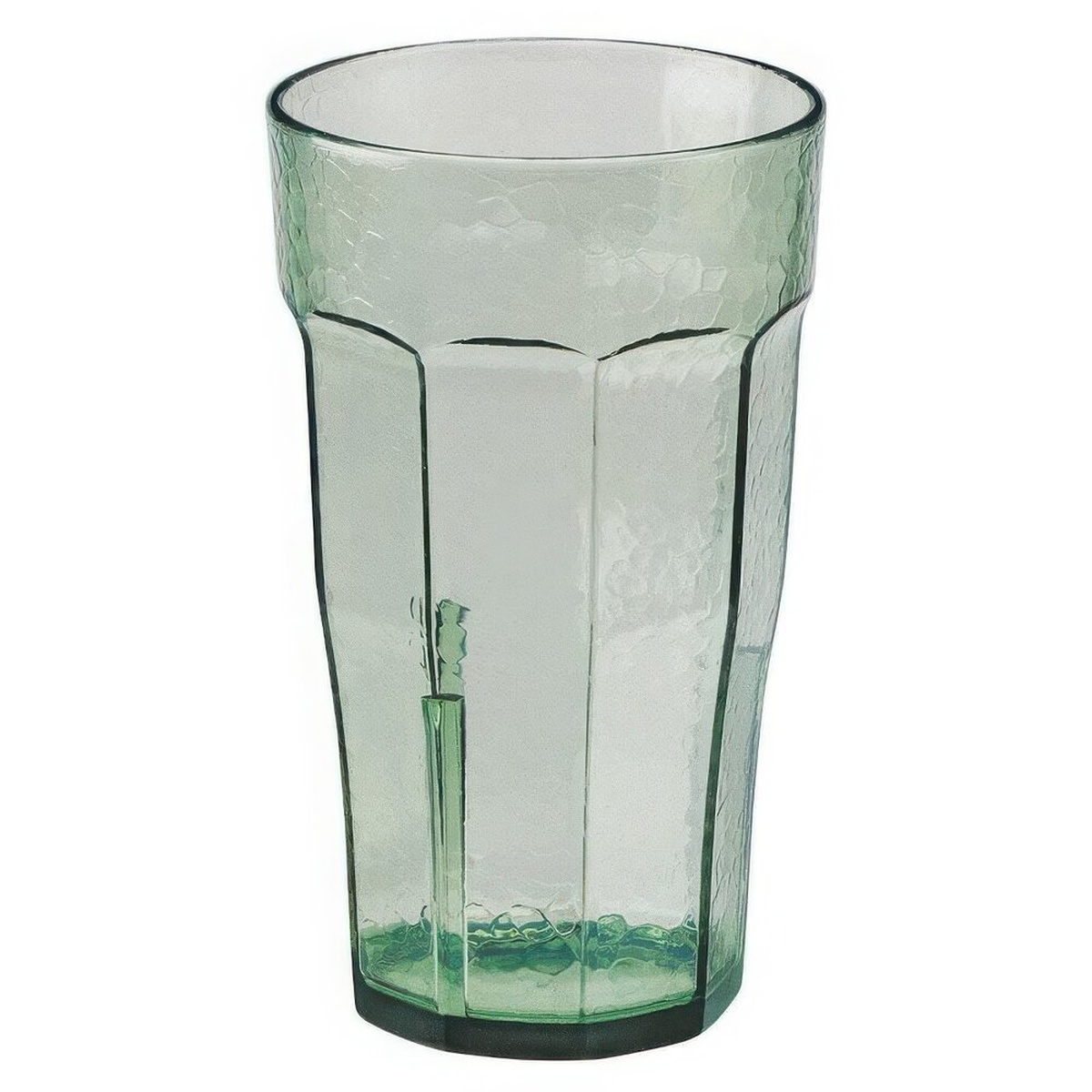 Cambro LT12427 Laguna 12 oz Spanish Green hammered SAN plastic tumbler