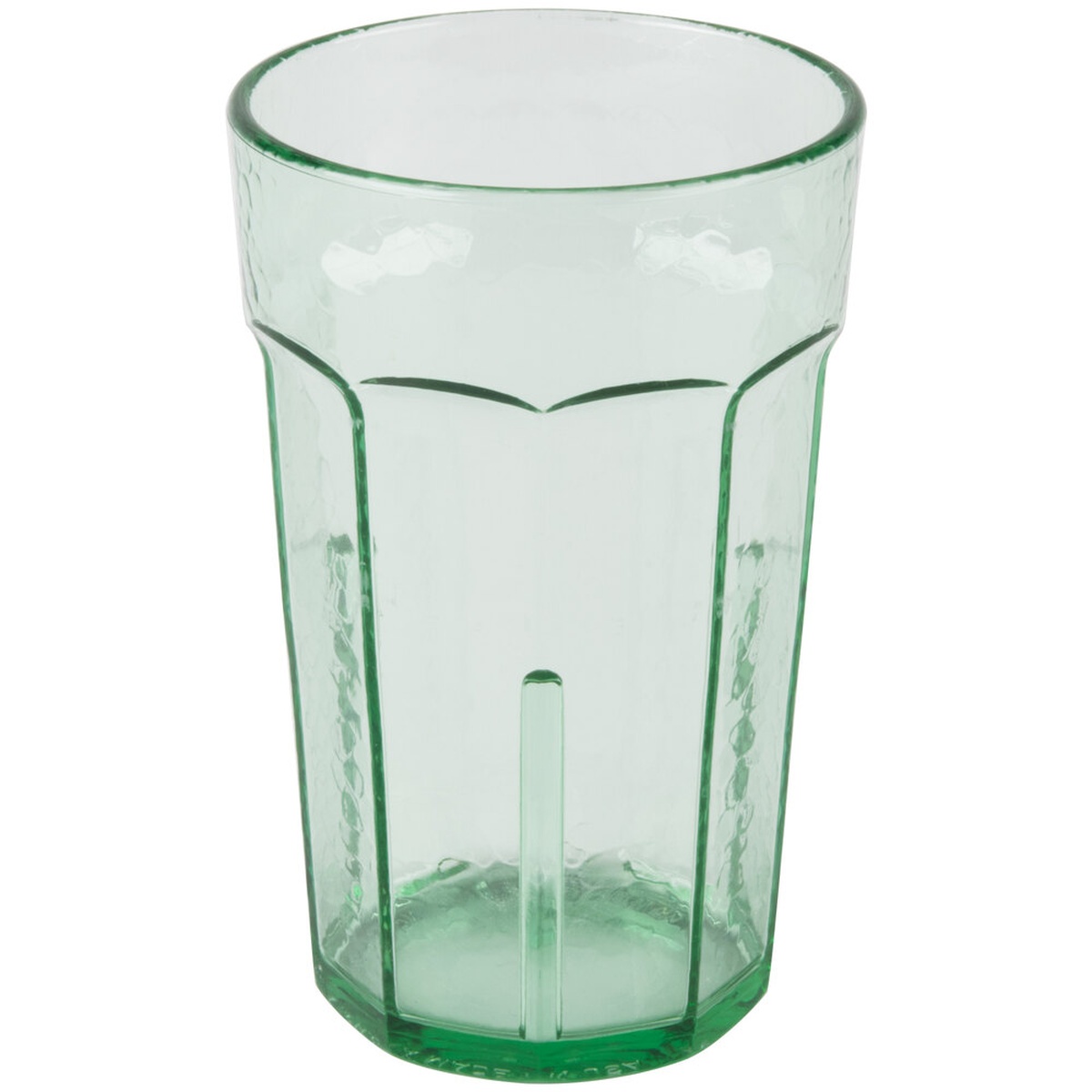 Cambro LT8427 Laguna 8 oz. Spanish Green SAN plastic tumbler with paneled hammered texture