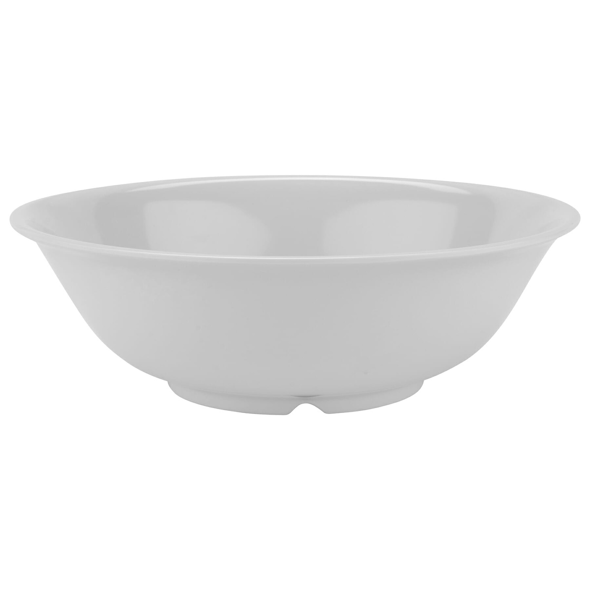 G.E.T. Enterprises M-814-W white melamine bowl side view showing footed base and 3.5-inch depth