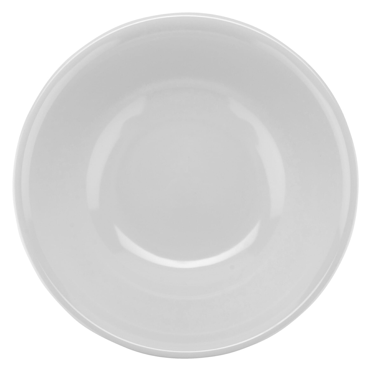 G.E.T. Enterprises M-814-W white melamine bowl overhead top-down view showing 11-inch diameter