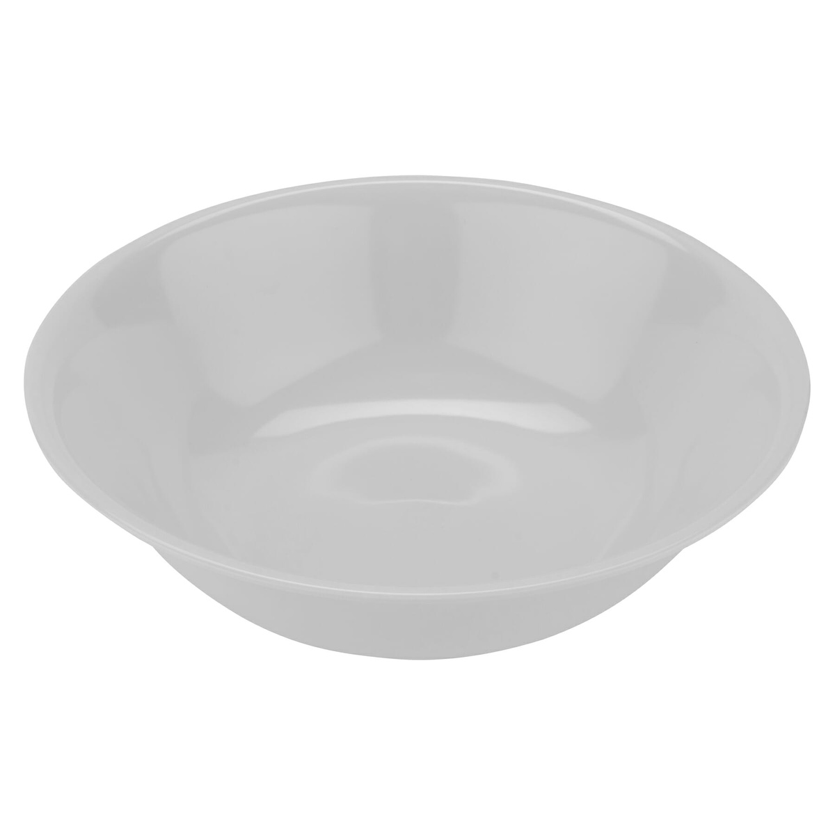 G.E.T. Enterprises M-814-W white melamine bowl angled view showing wide rim and deep interior