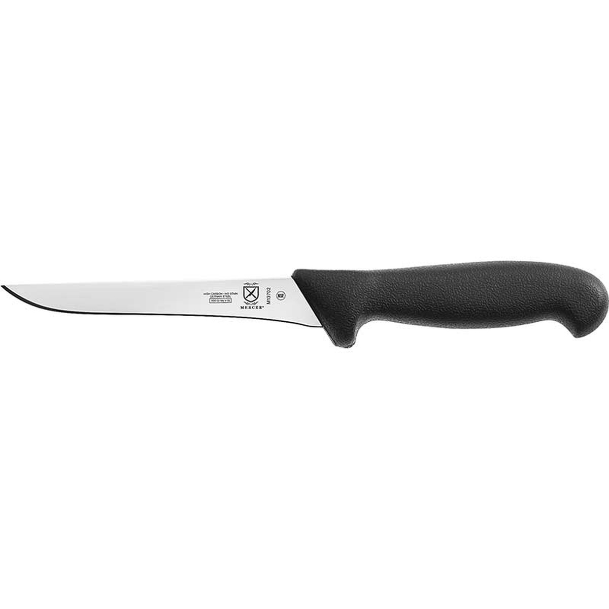 Full side profile of the Mercer M13702 BPX boning knife