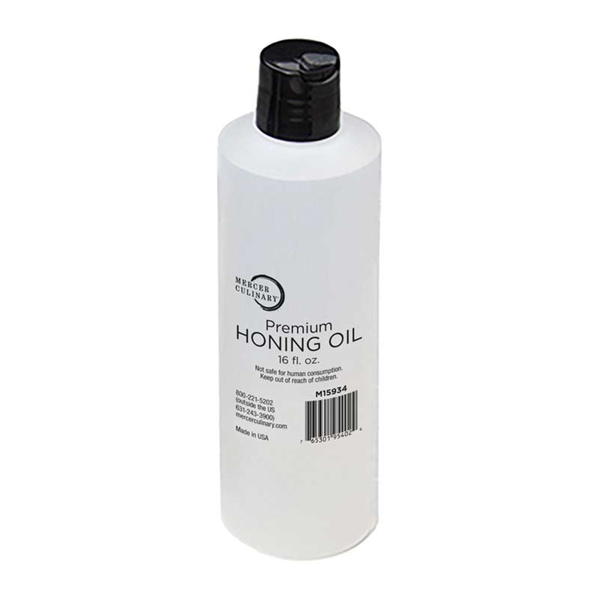 Mercer Culinary M15934 Premium Honing Oil 16 fl. oz. bottle with black flip cap