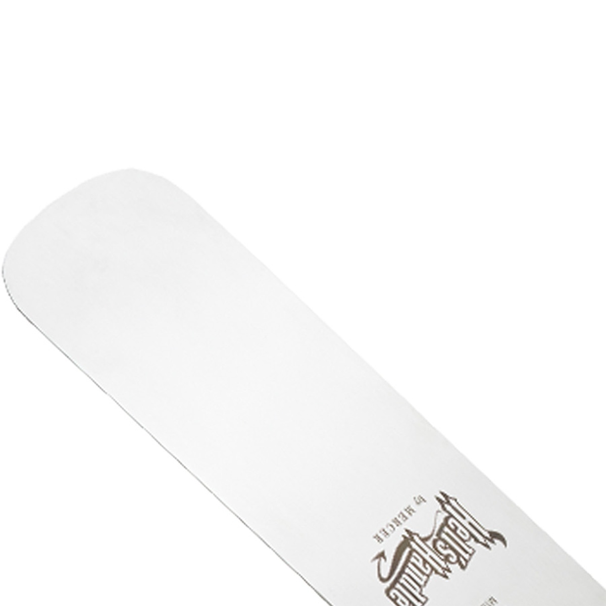 Close-up of the Mercer Culinary Hell's Handle M18330 stainless steel turner blade showing smooth precision-ground finish