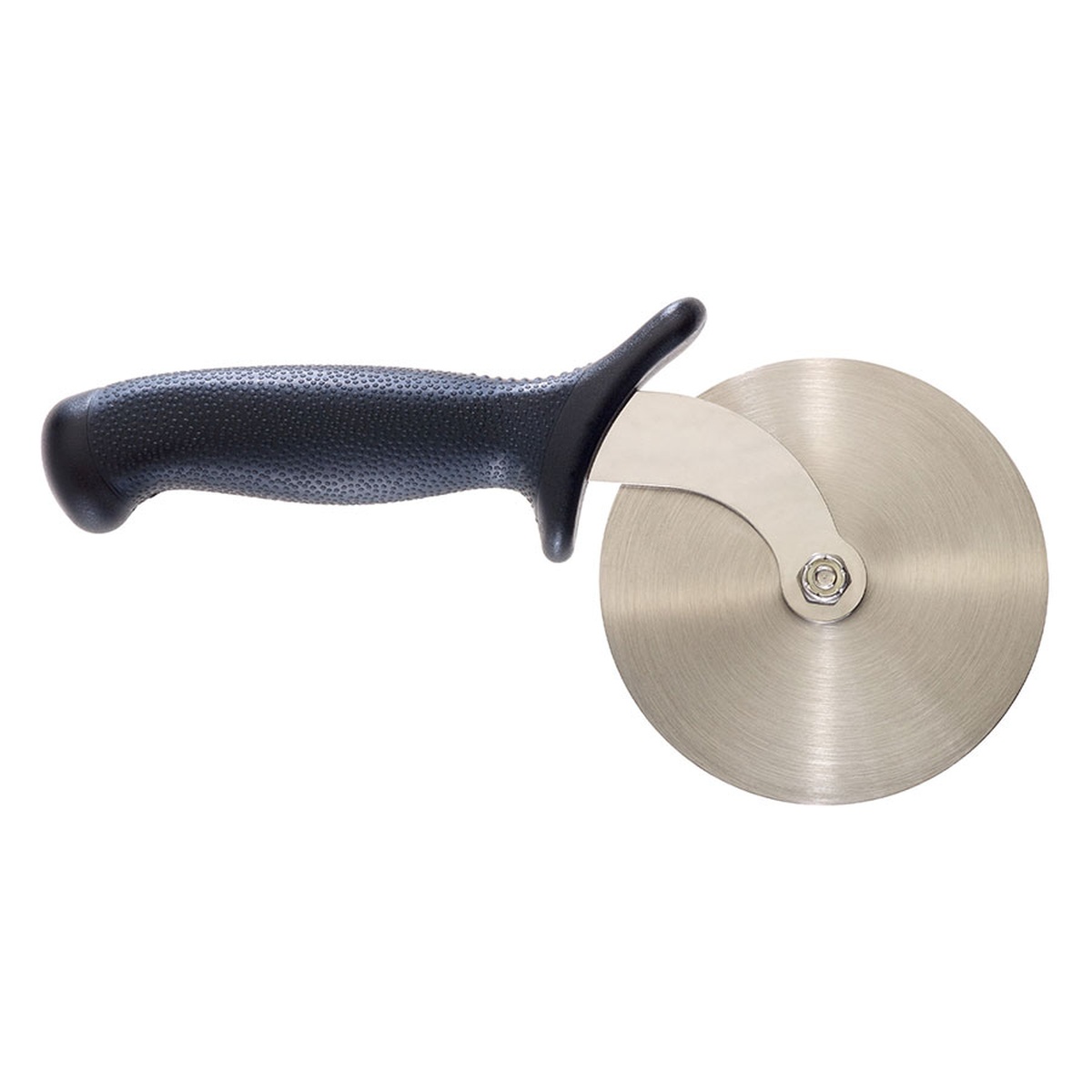 Mercer Culinary M18604BK pizza cutter side profile showing blade and black handle