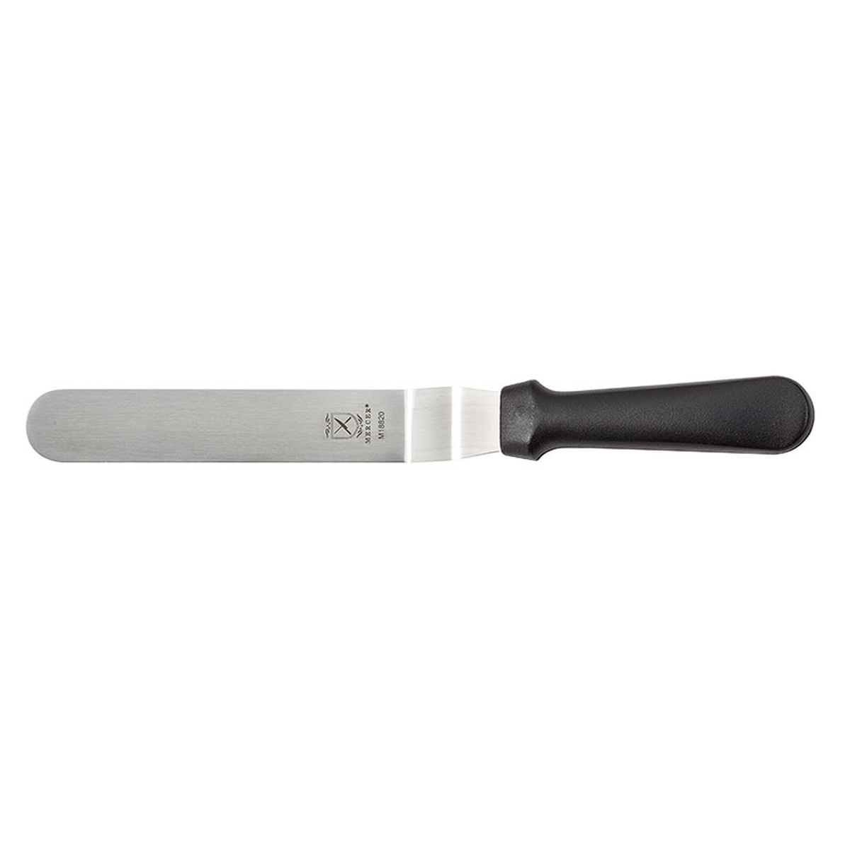 Mercer Culinary M18820P 8-inch offset icing spatula with stainless steel blade and black polypropylene handle