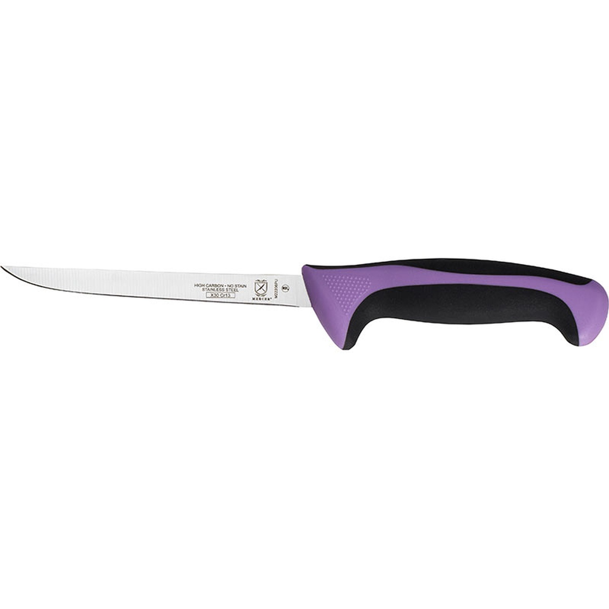 Mercer Culinary Millennia 6 inch Narrow Boning Knife with Purple Handle