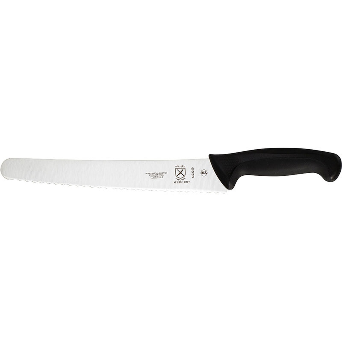 Mercer Culinary Millennia 10 inch wide wavy edge bread knife profile view