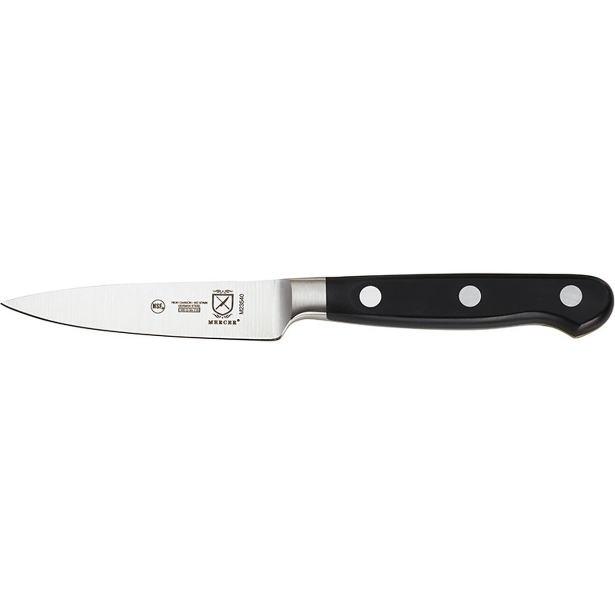 Mercer Culinary Renaissance 3.5 inch paring knife side view showing forged construction