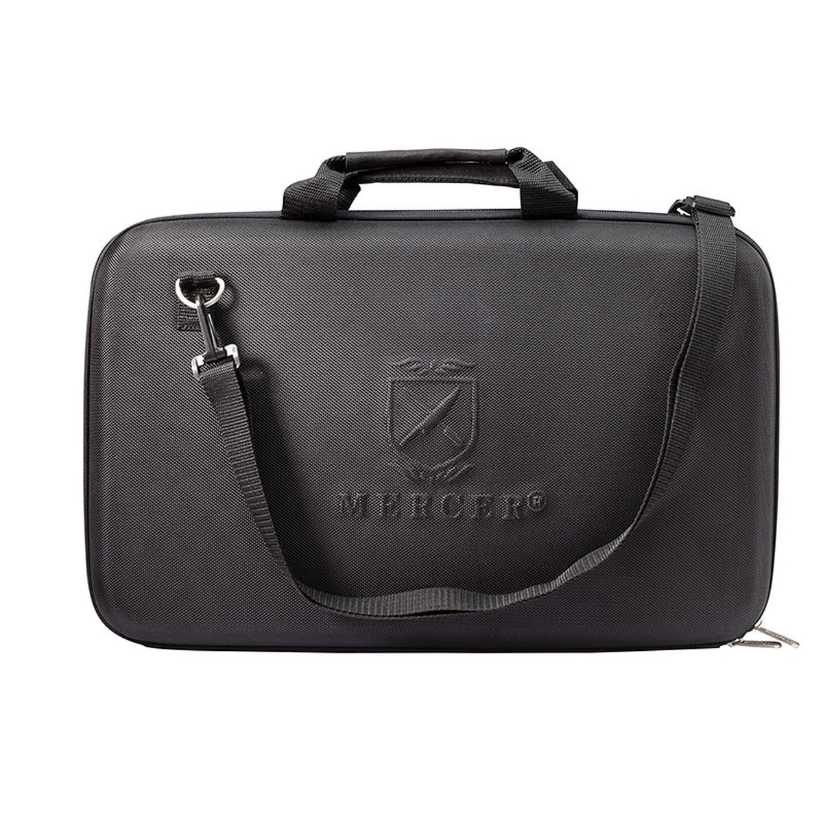 Mercer Culinary KnifePack Plus M30602M black hard knife case with shoulder strap and top carry handle