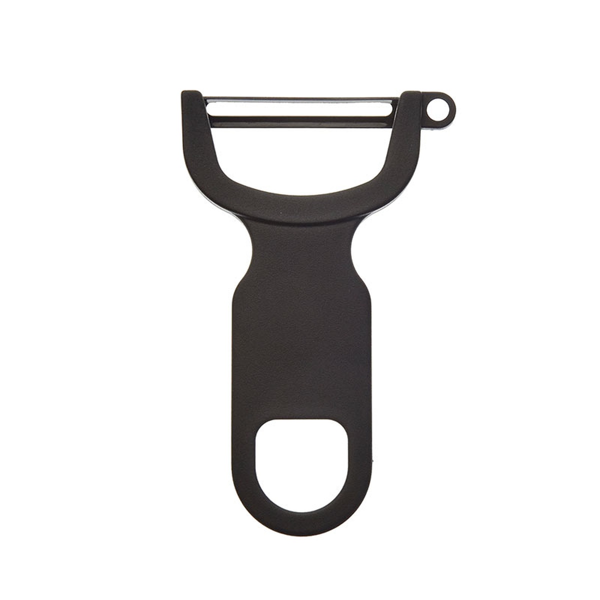 Mercer Culinary M33071BKB black Y peeler, front view on white background