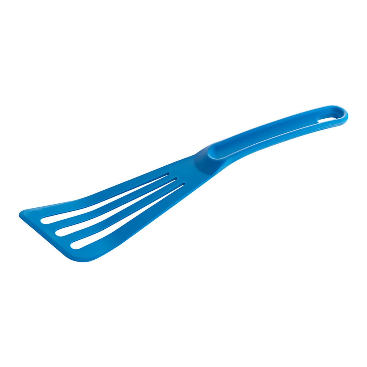 Mercer Culinary M35110BL 12-inch blue slotted high-temperature turner full view