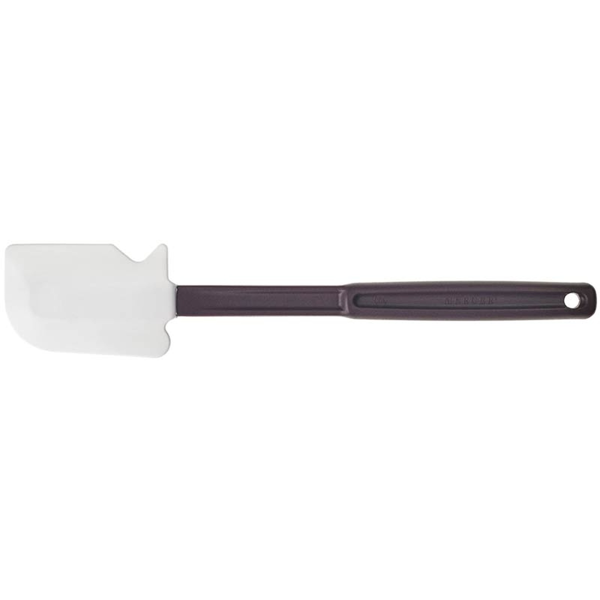 Mercer Culinary M35113 Hell's Tools 14-inch silicone spatula with white blade and burgundy nylon handle