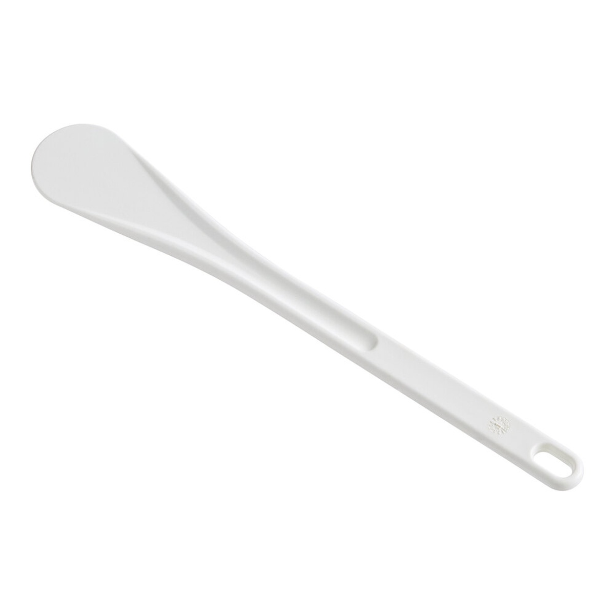 Mercer Culinary Hell's Tools white nylon spootensil, 9-7/8 inches, full view