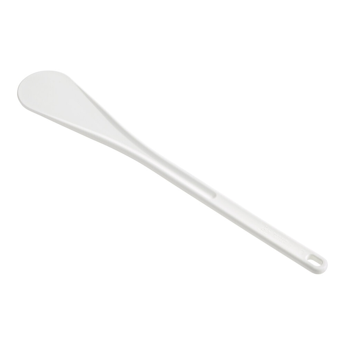 Mercer Culinary White Spootensil with long handle and hybrid spoon spatula head