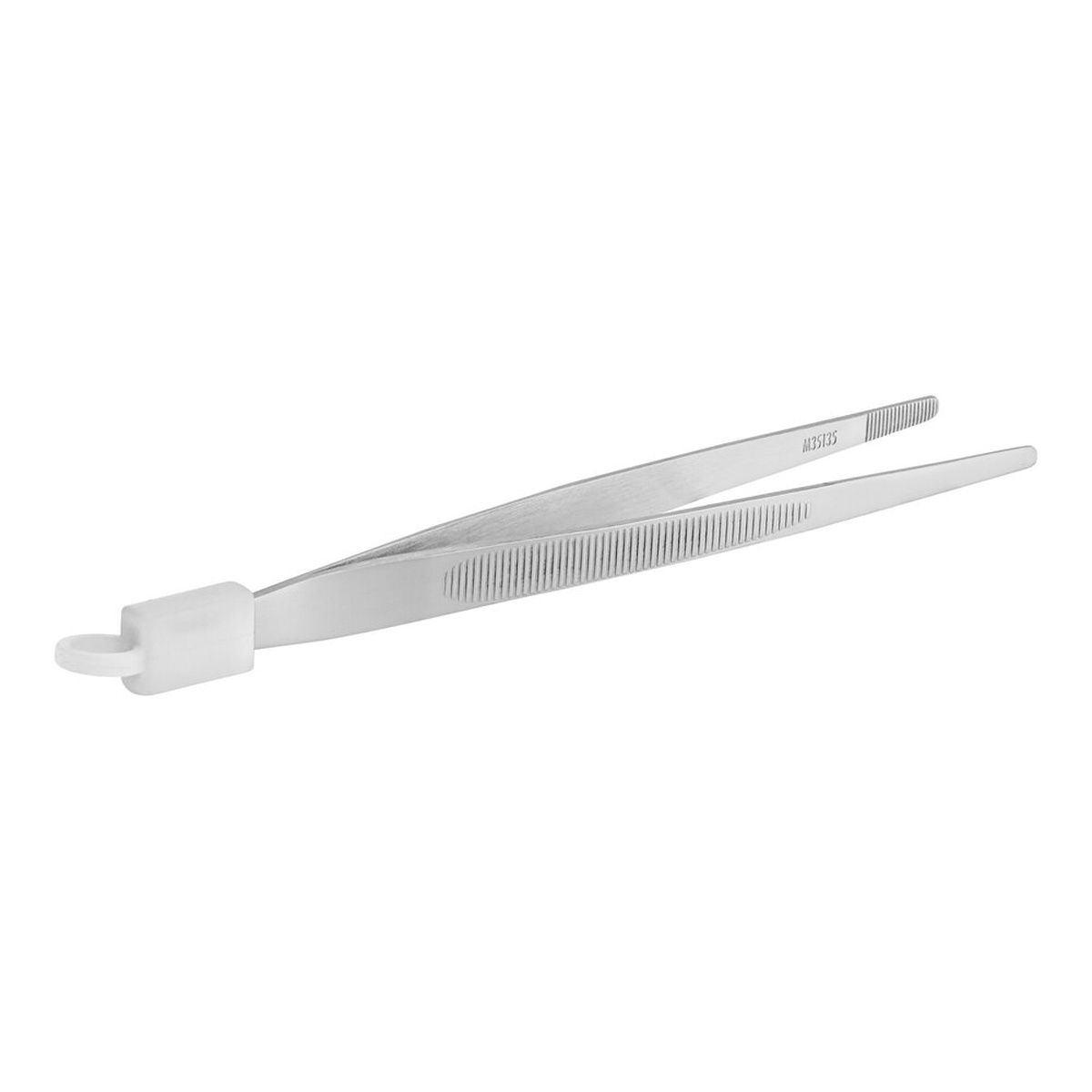 Mercer Culinary M35135 6-1/8-inch straight precision plating tongs with white storage clip