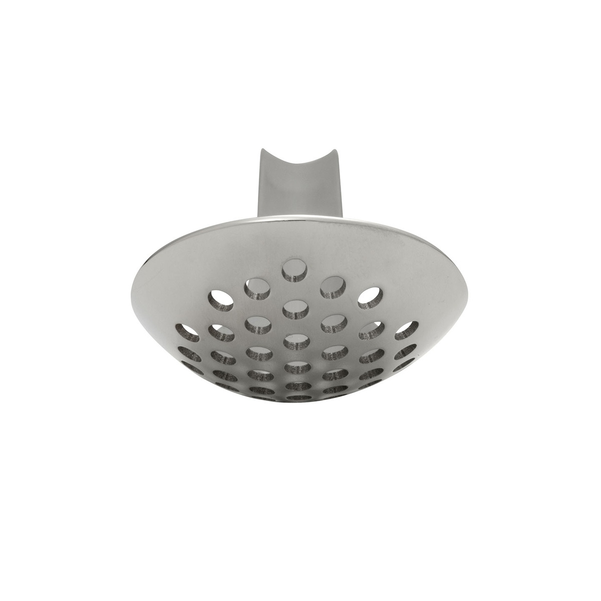 Close-up top-down view of the Mercer Culinary M35162 Spherification Spoon bowl showing deep well and 1/8-inch perforations