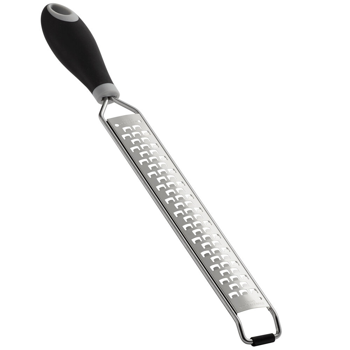 Full view of the Mercer Culinary M35405 15 inch stainless steel extra coarse grater