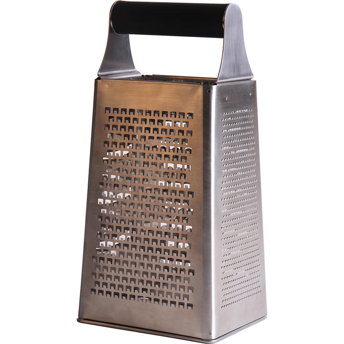 Mercer Culinary 4-Sided Stainless Steel Box Grater with Black Handle