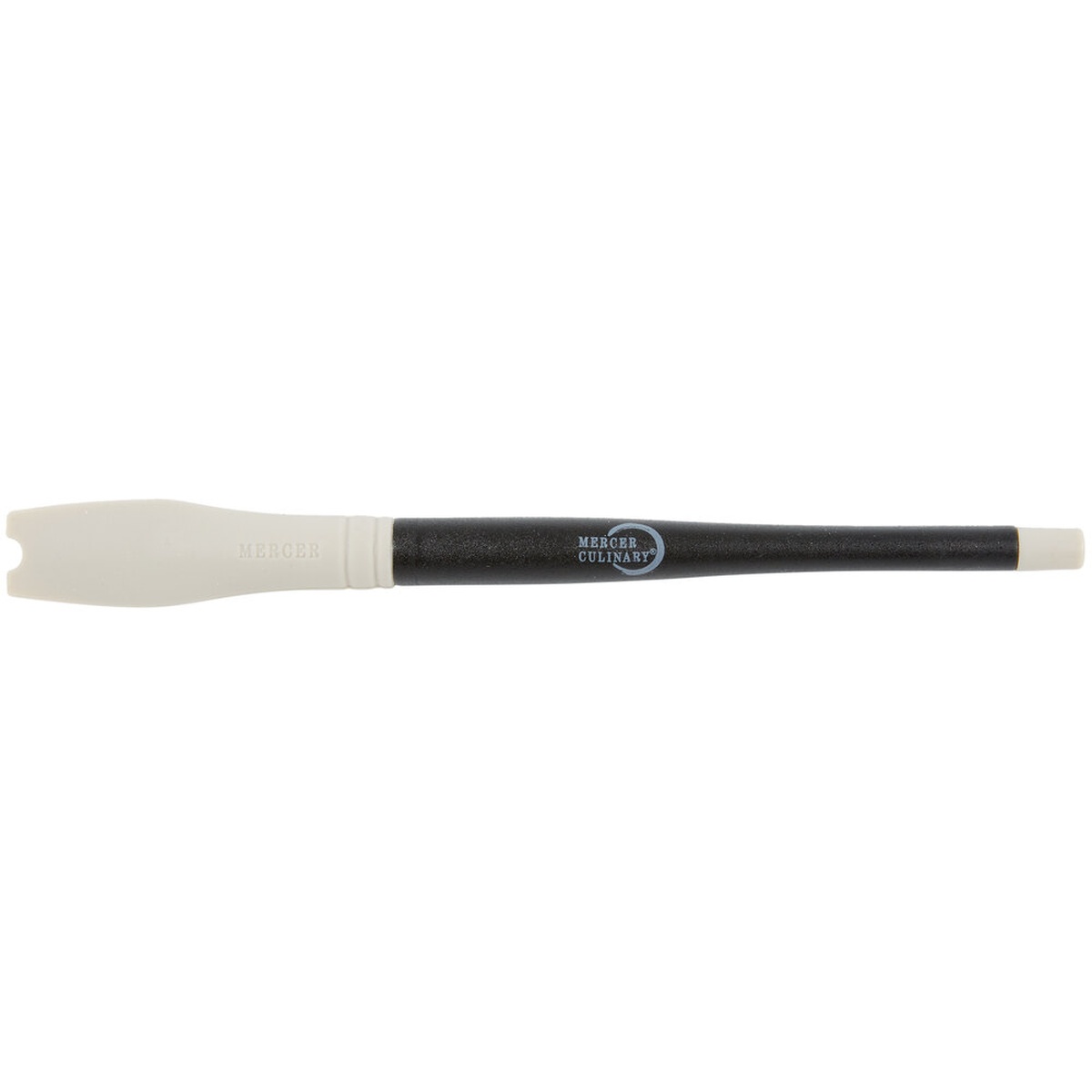 Mercer Culinary M35604 5mm round arch silicone plating brush, full horizontal view on white background