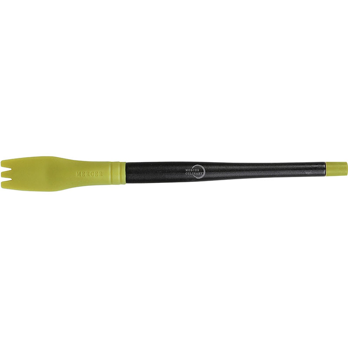 Mercer Culinary M35605 3mm lancet arch silicone plating brush with lime-colored head and black nylon handle