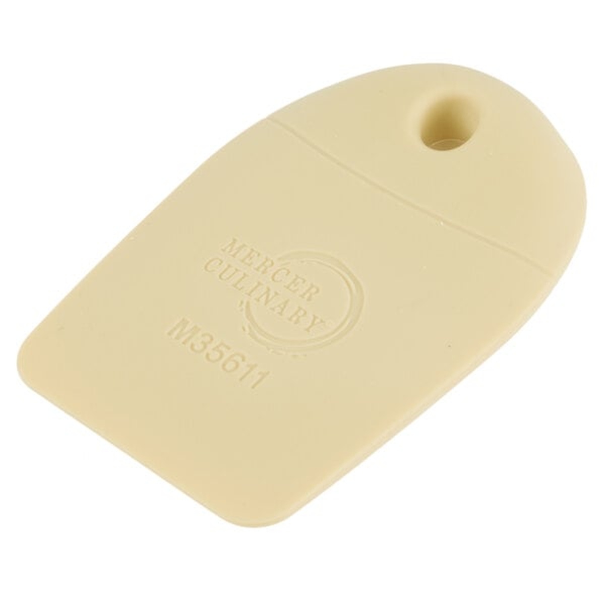 Mercer Culinary M35611 silicone plating wedge, angled perspective showing recessed thumb rest and tapered body