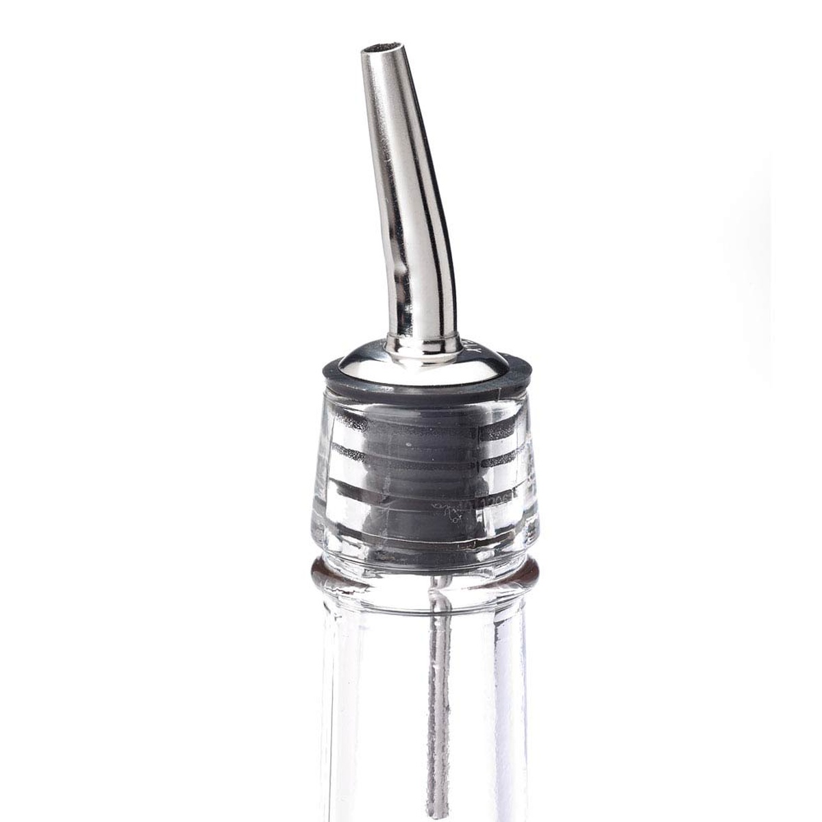 Close-up detail of Barfly cocktail shaker spout and seal
