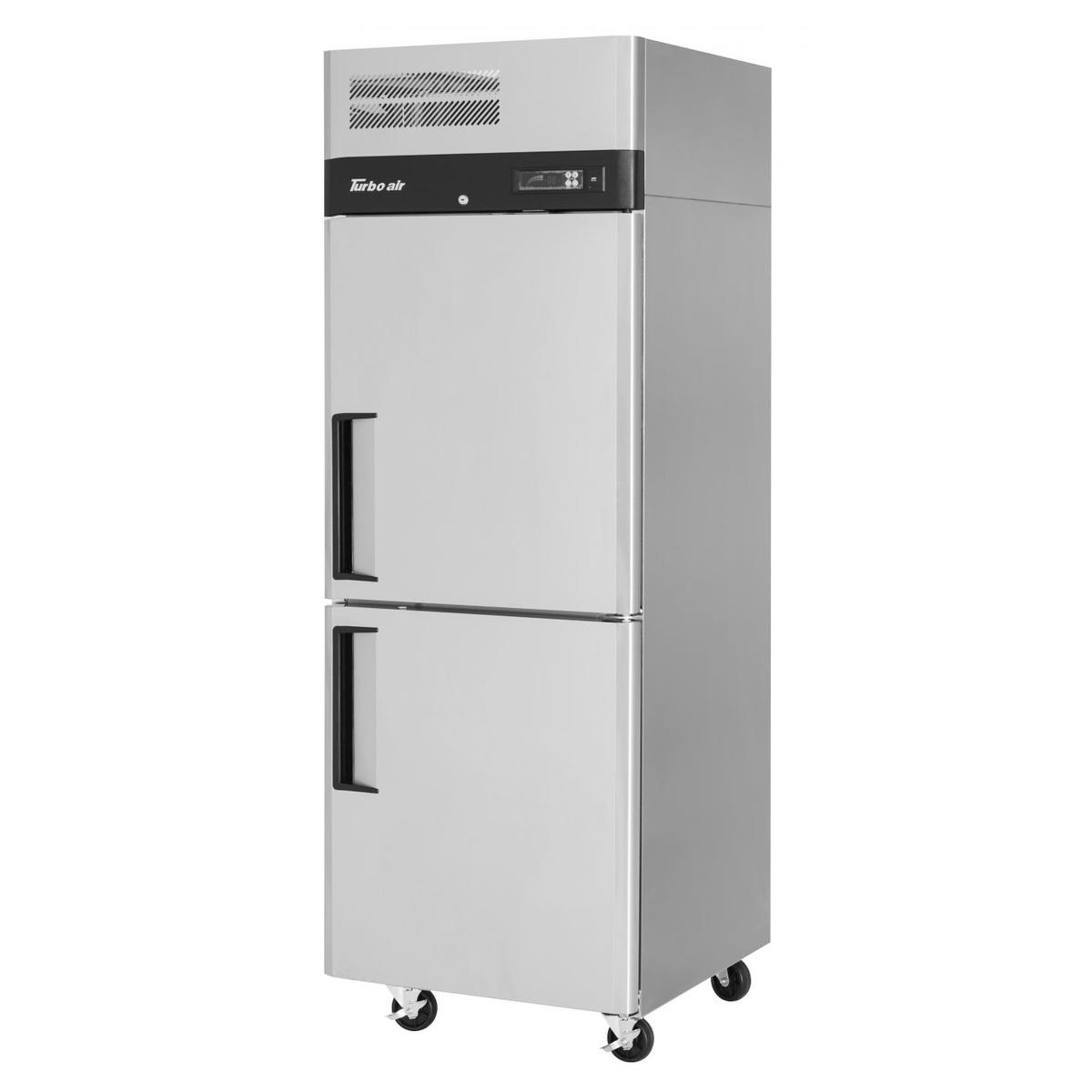 Turbo Air M3F24-2 reach-in freezer front view with two solid half doors