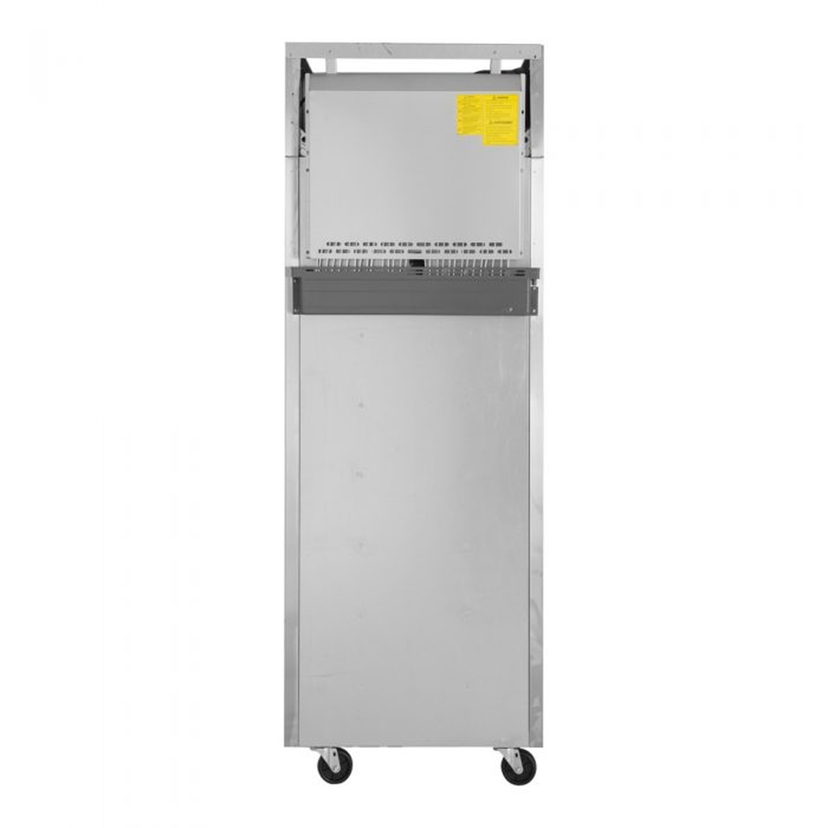 Rear view of Turbo Air M3F24-2 reach-in freezer showing back panel