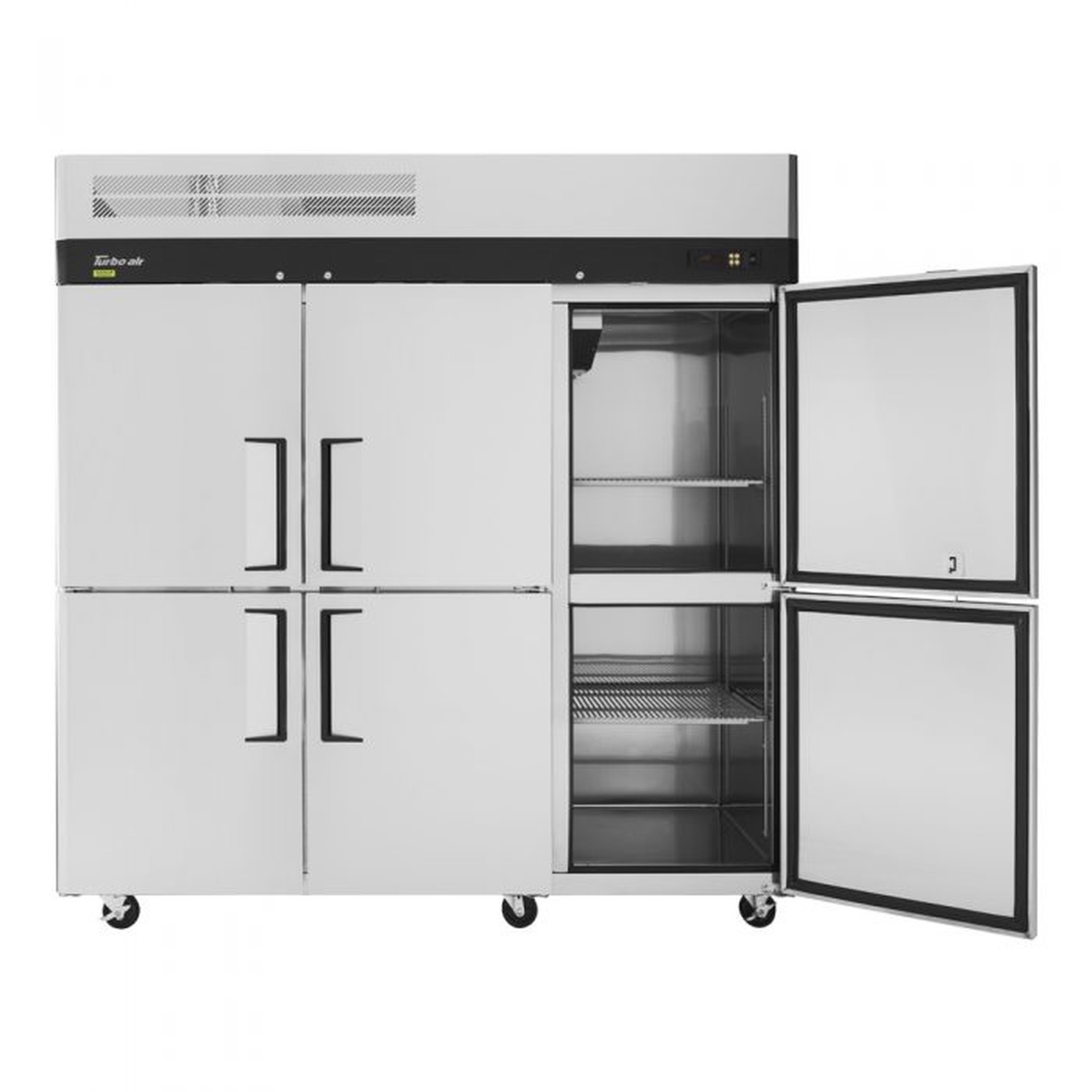 Turbo Air M3R72-6-N reach-in refrigerator with right-side half doors open